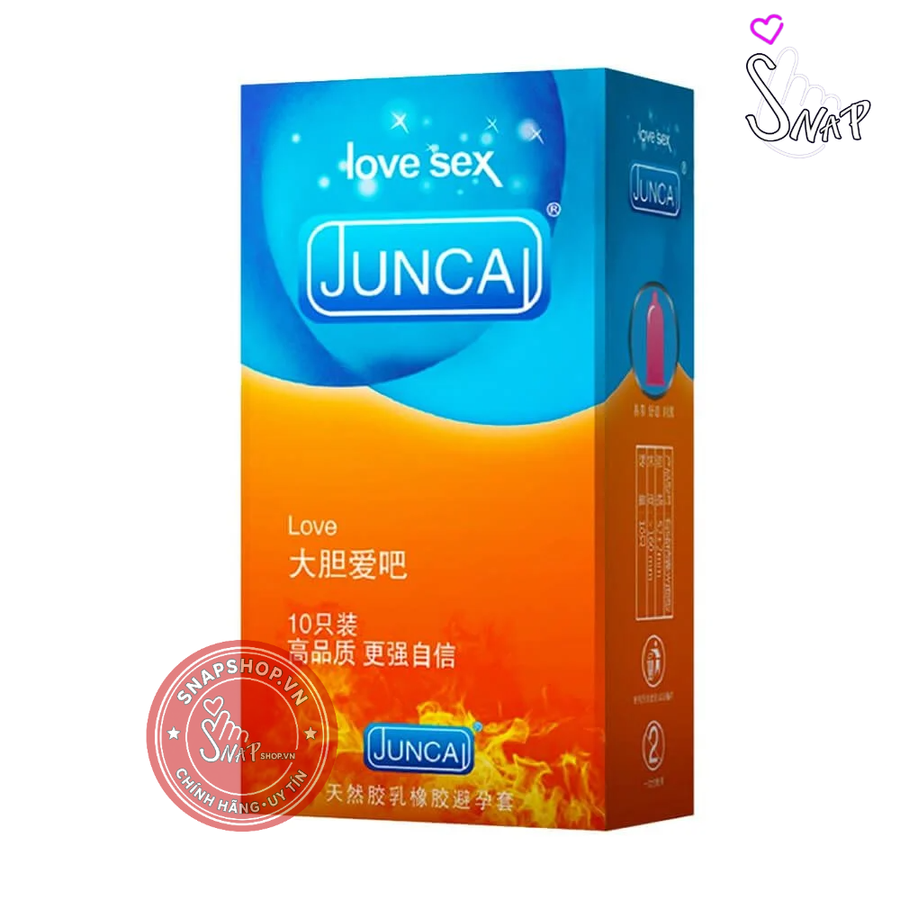 (Snapshop) Bao cao su Juncai Love - Siêu mỏng, truyền nhiệt nhanh - Hộp 10 cái Chính Hãng