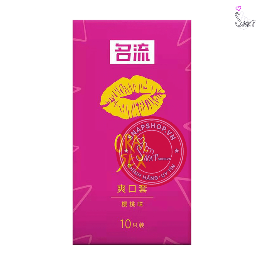 (Snapshop) Bao cao su quan hệ miệng Mingliu Oral Sex - Hương anh đào - Hộp 10 cái Chính Hãng
