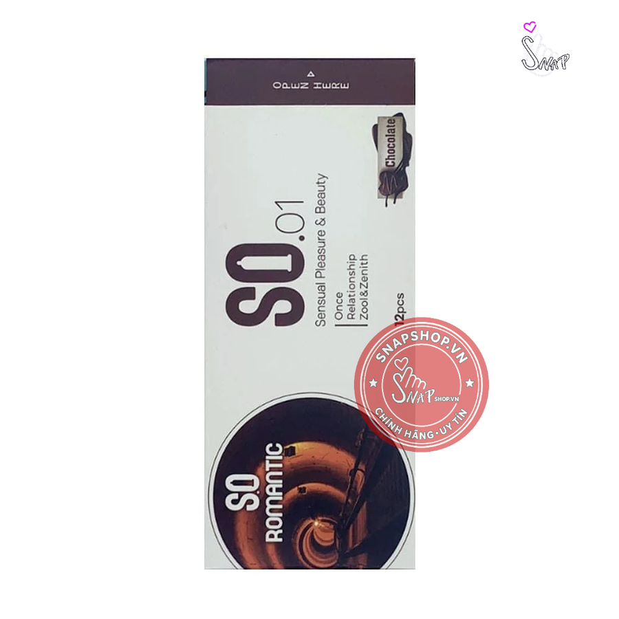 (Snapshop) Bao cao su SO Romantic - Mỏng, hương chocolate - Hộp 12 cái Chính Hãng