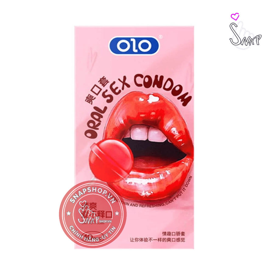 (Snapshop) Bao cao su quan hệ miệng OLO Oral Sex - Siêu mỏng - Hộp 10 cái Chính Hãng