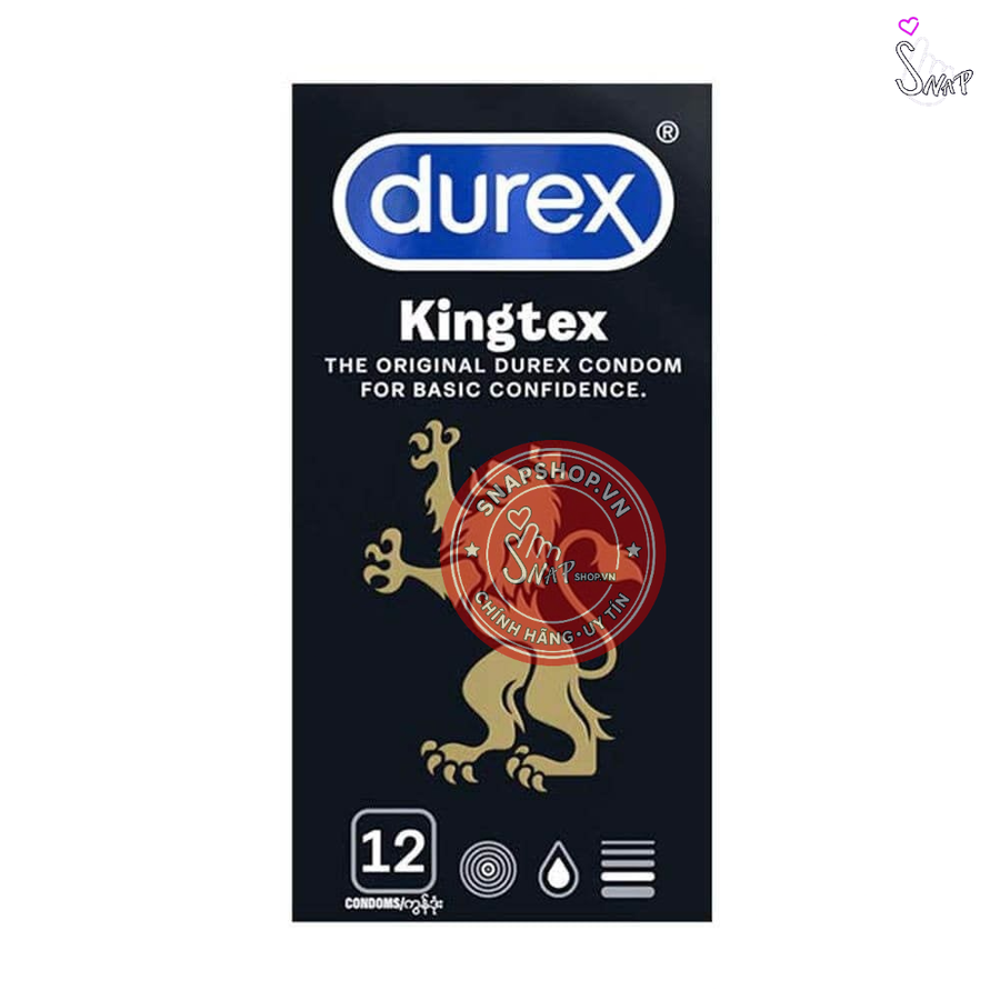 (Snapshop) Bao cao su Durex Kingtex - Size nhỏ 49mm, ôm sát - Hộp 12 cái Chính Hãng