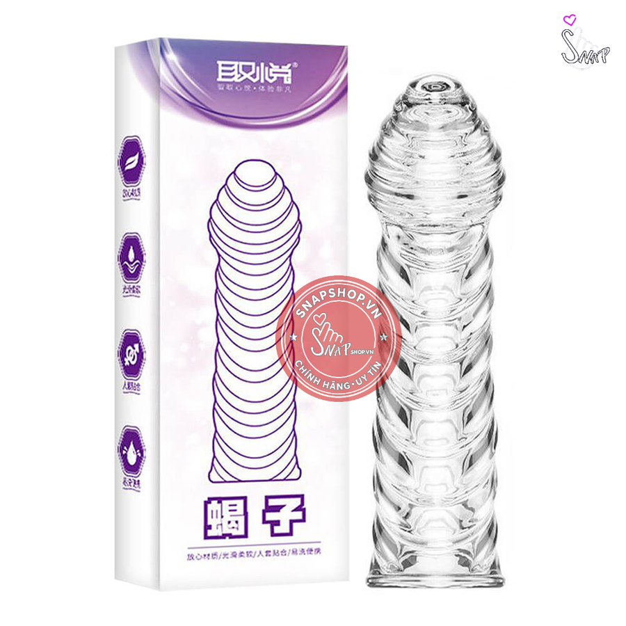 (Snapshop) Bao cao su đôn dên Aichao Tím Tổ kén Chính Hãng