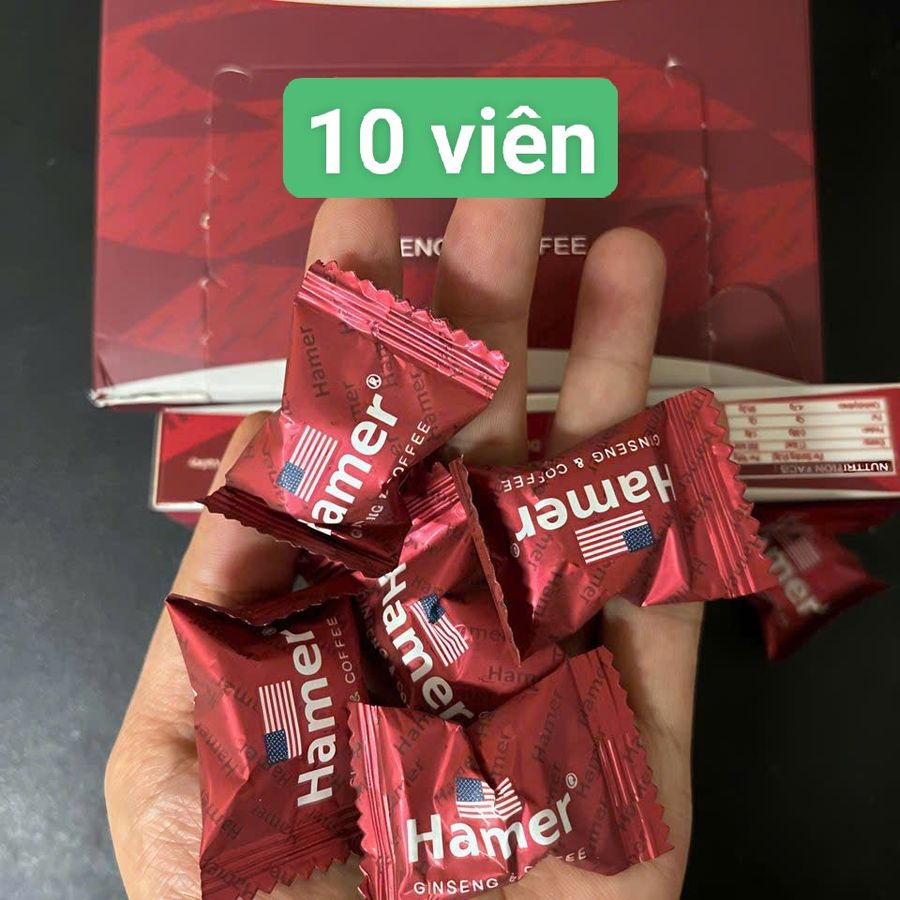 Combo 10 viên kẹo hamer mỹ chính hãng, cực mạnh, giúp cương cứng lâu cả tiếng, che tên 
