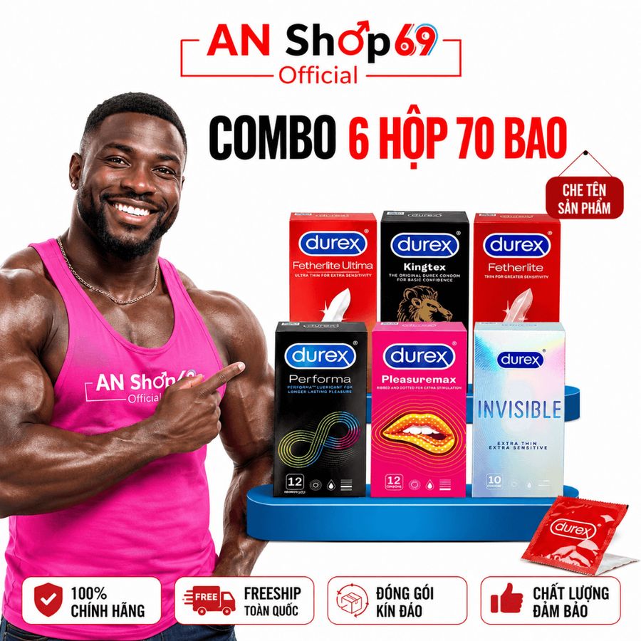 (Che tên) Combo 6 Hộp Bao Cao Su Durex Hàng Chính Hãng Trợ Giá Cực Sốc
