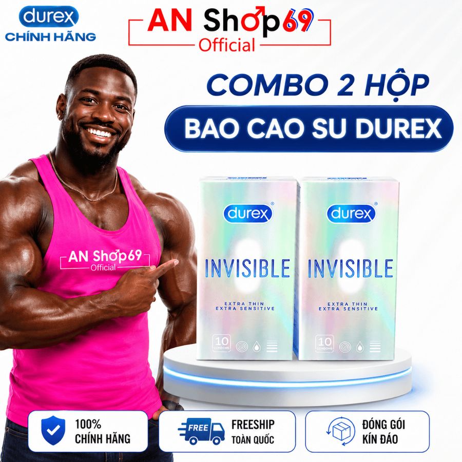 Bộ Combo 2 Hộp Bao Cao Su Durex Siêu Mỏng, Kéo Dài Thời Gian, Nhiều Gel Bôi Trơn Med love 773188