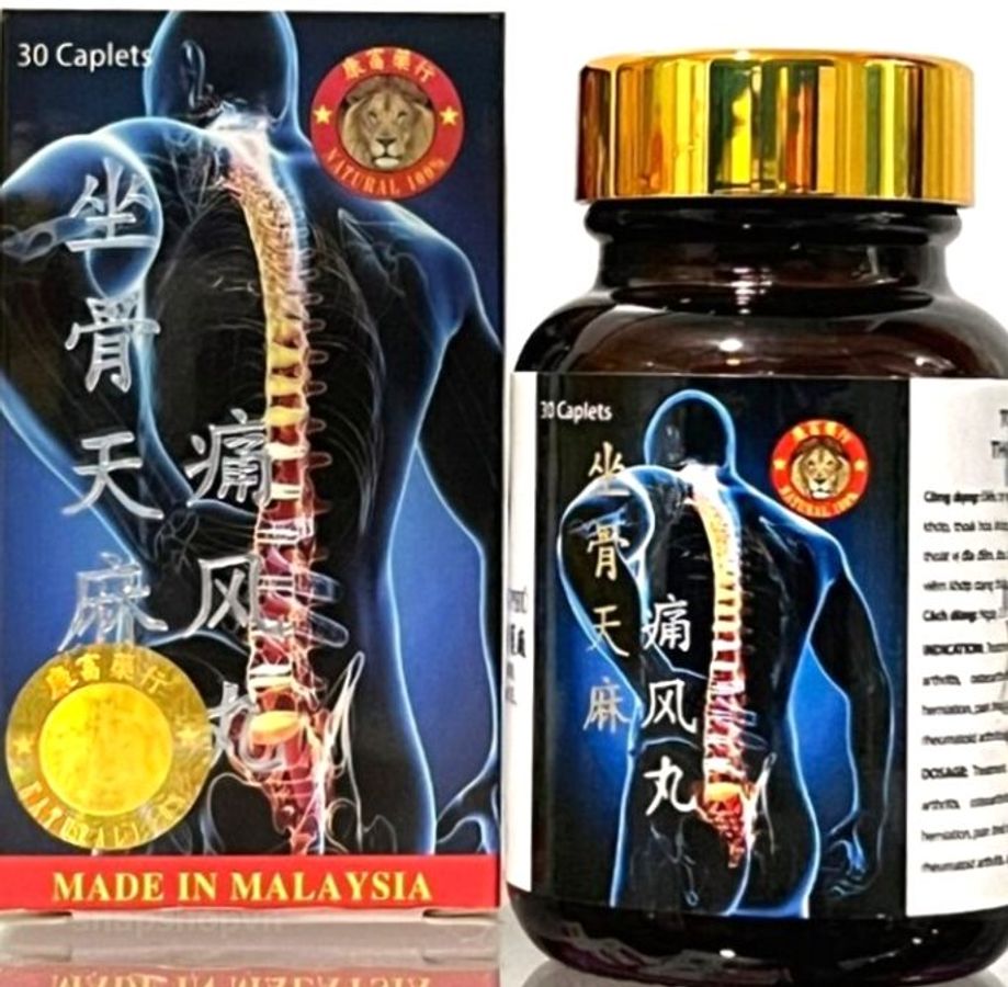 Viên Uống Đau Nhức Xương Khớp Tọa Cốt Thiên Ma Thống Phong Hoàn - Giải Pháp Từ Thiên Nhiên Xuất Xứ Malaysia, Hộp 30 Vi