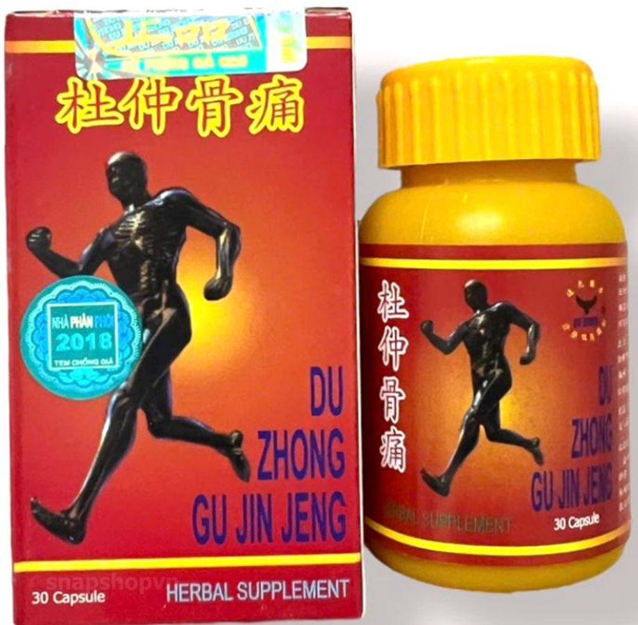 Viên uống Du Zhong Gu Jin Jeng hỗ trợ đau nhức xương khớp, mỏi cổ vai gáy, tê bại tứ chi - Thực phẩm chức năng Đài Loa