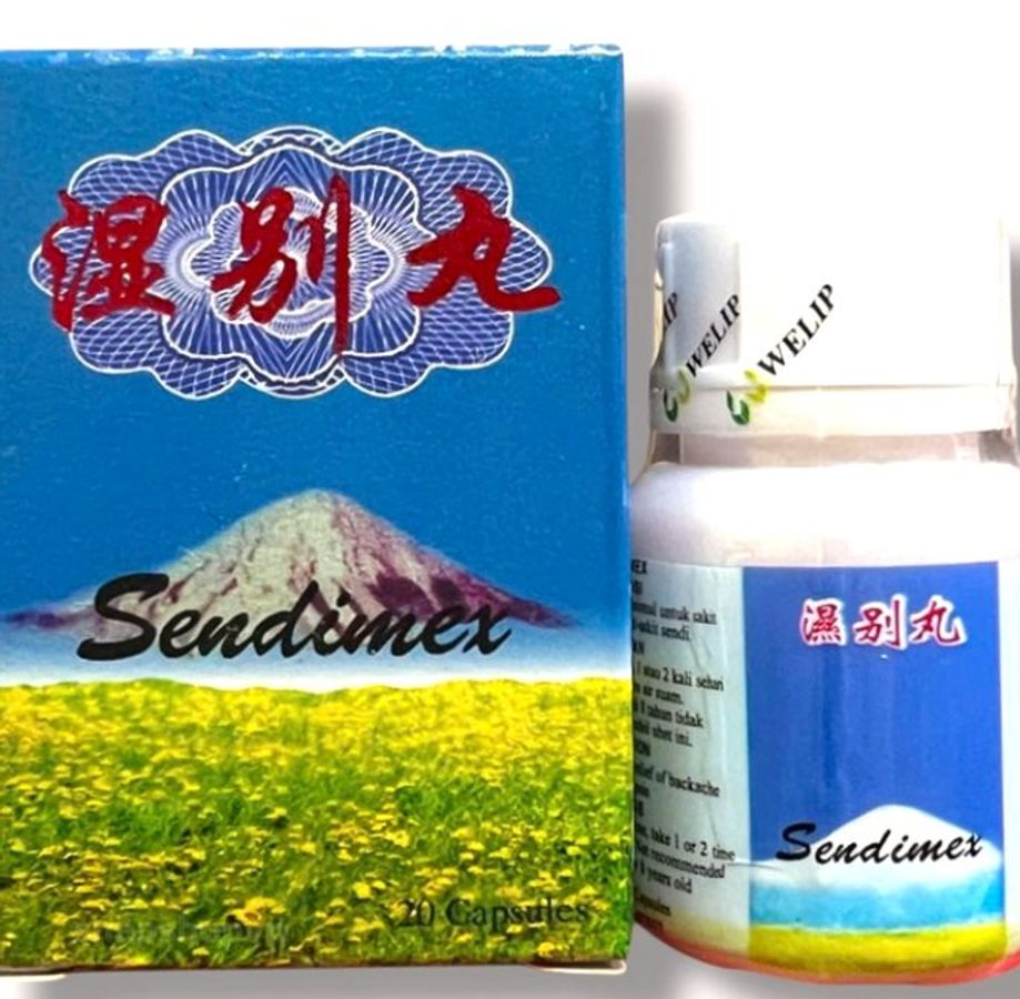 Viên uống Sendimex Thấp biệt hoàn - Xuất xứ Malaysia - Hộp 20 viên - Mã 1290 - Loại thường