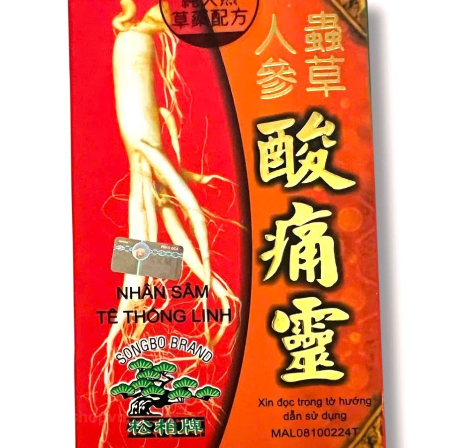 Viên uống đau nhức xương khớp Nhân Sâm Tê Thống Linh - Loại xịn - Hộp 30 Viên - Xuất xứ Malaysia - Mã 1530 - Loại thườ