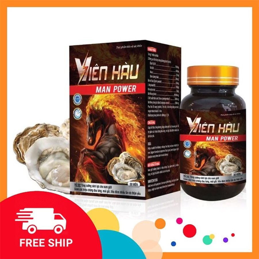 (Che Tên Khi Giao) Viên Hàu Men Power – Lọ 30 Viên – Giúp Bổ Thận Tráng Dương Chuẩn Auth
