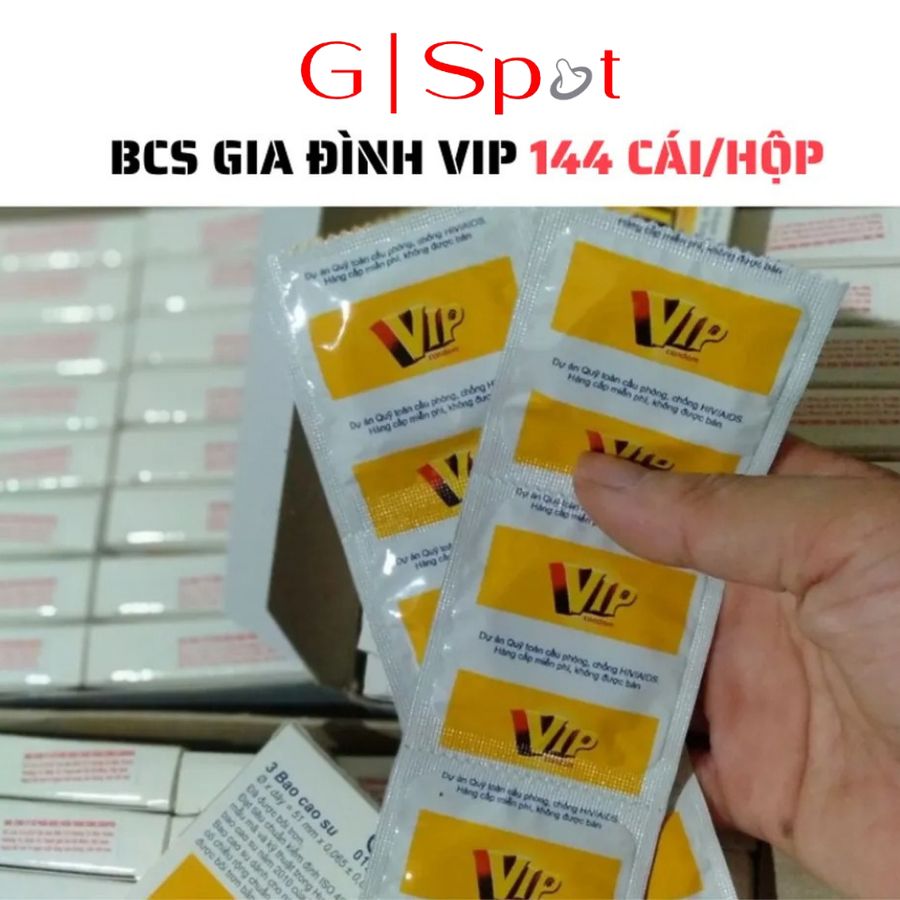 Bao Cao Su Gia Đình Vip Plus, Bao Cao Su Khách Sạn Giá Rẻ - 144 Cái