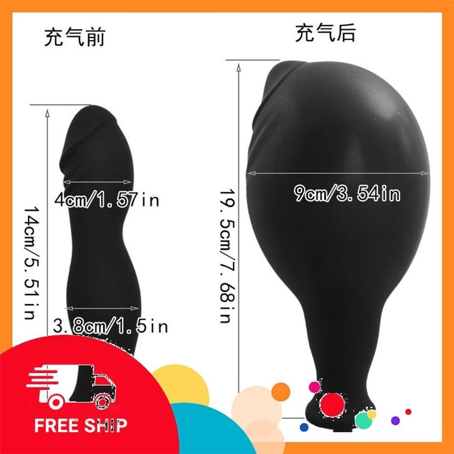 (Che Tên Khi Giao) Plug Bơm Hơi Dãn Ass Đến 9cm Dạng Phích Dài Bảo Mật Tuyệt Đối