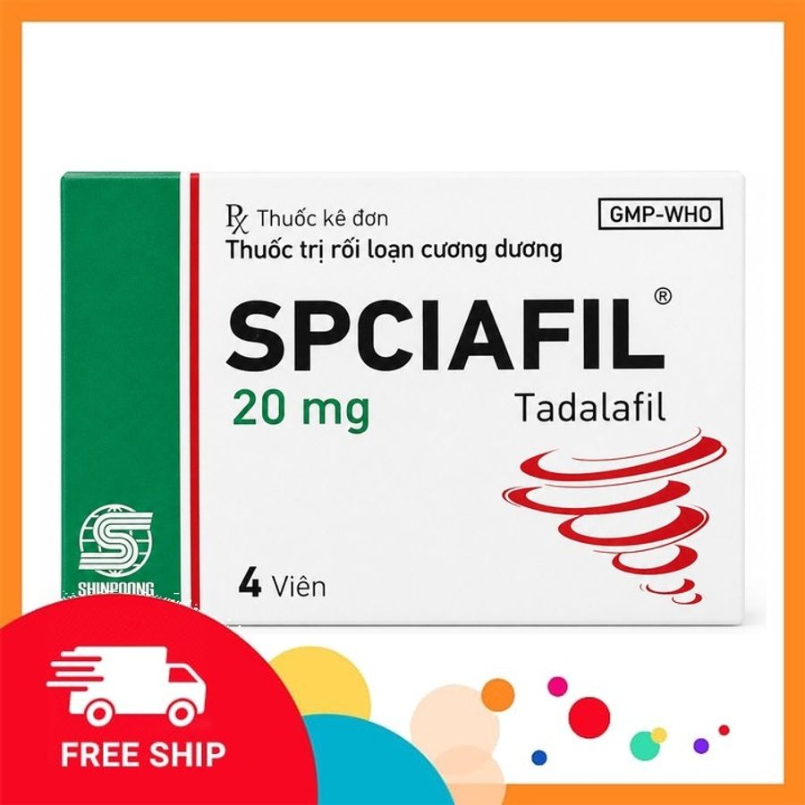 (Che Tên Khi Giao) Viên Uống Cường Dương SPCiafil 20mg - 4 Viên - Snapshop