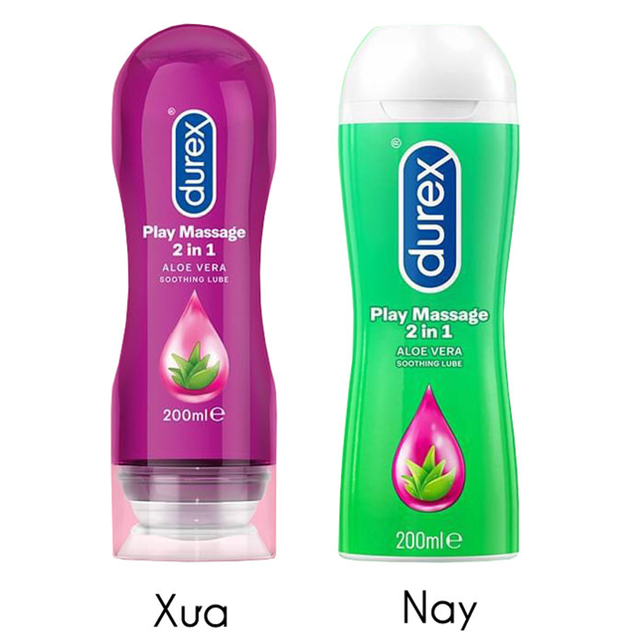 Gel bôi trơn durex massage tím - Durex Massage 2in1