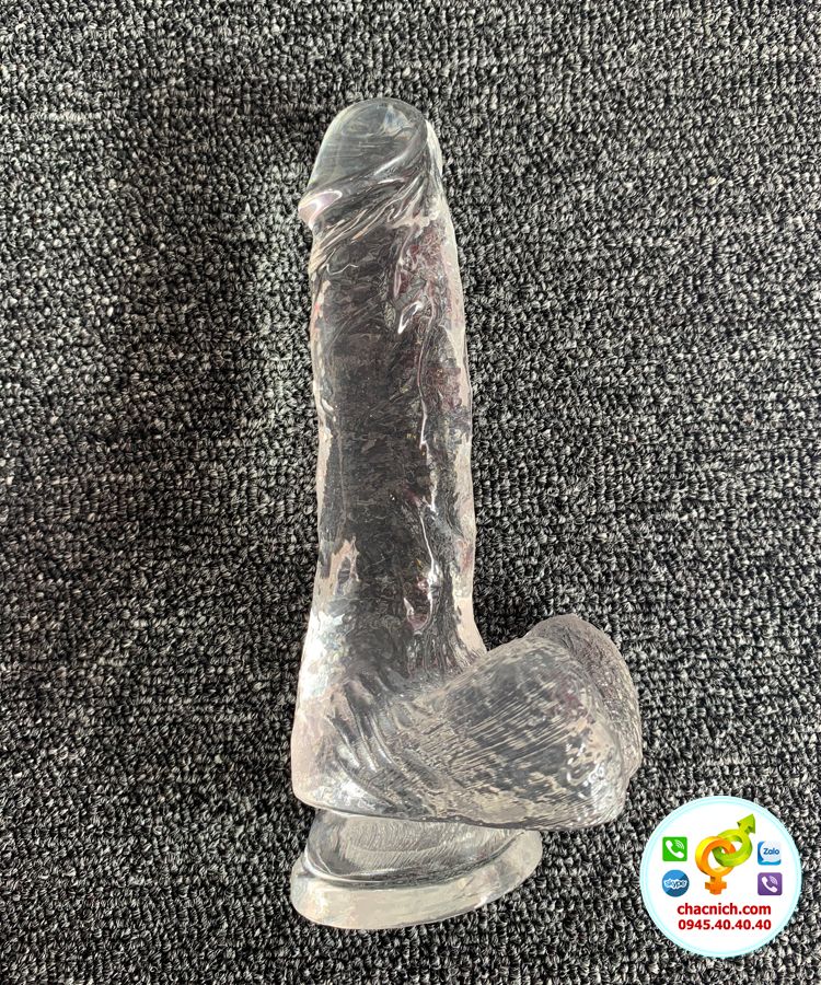 Dương vật giả silicone trong suốt