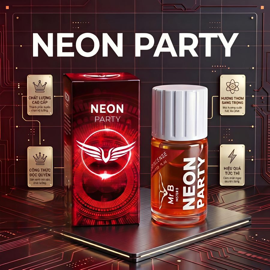 Popper Neon 40ml, giúp tăng khoái cảm cực mạnh, dùng được cho nam nữ, che tên sp 
