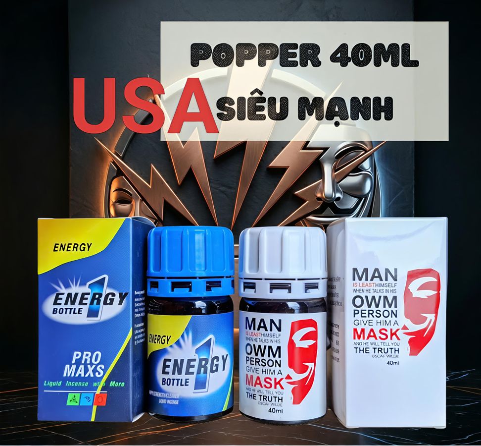 (Che Tên Khi Giao) Combo 2 Chai Popper Cho Ng Lờn Nặng, Kích Thích Nhanh, Phê Lâu, Che Tên SP Hàng Mới Về