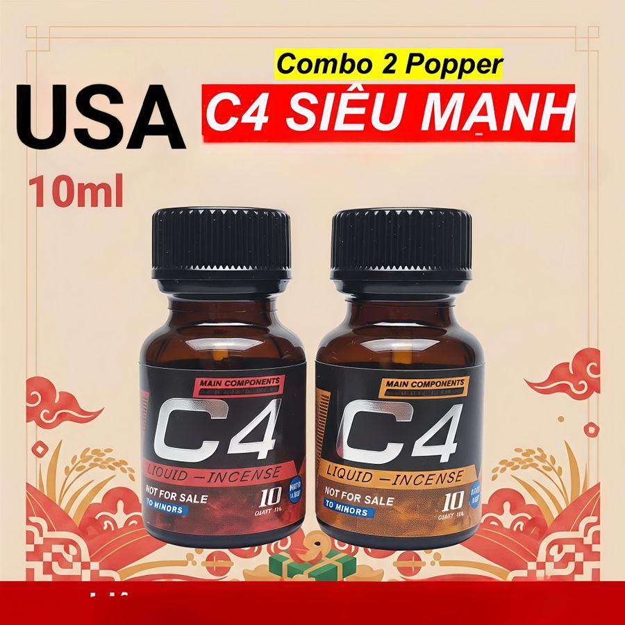 (Che Tên Khi Giao) Combo 2 chai Popper Đôi , Dùng Được Cho Nam Nữ, Kích Thích Cực Mạnh, Phê Lâu, Che Tên SP Chuẩn Auth