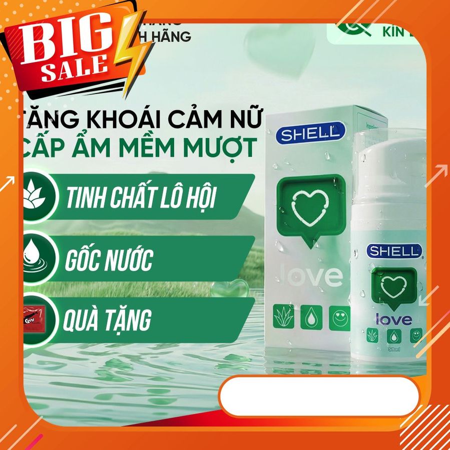 ɡel Bôi Trơn Tăng Khoái Cảm Nữ Shell Love Green Tinh Chất Lô Hội, Cấp Ẩm Mềm Mượt - Chai 50ml | ɡunSHOP VIỆT NAM
