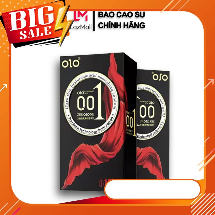 Bao cao su OLO Thin 001 mm Square Black, bcs siêu mỏng chống xuất tinh sớm kéo dài thời gian