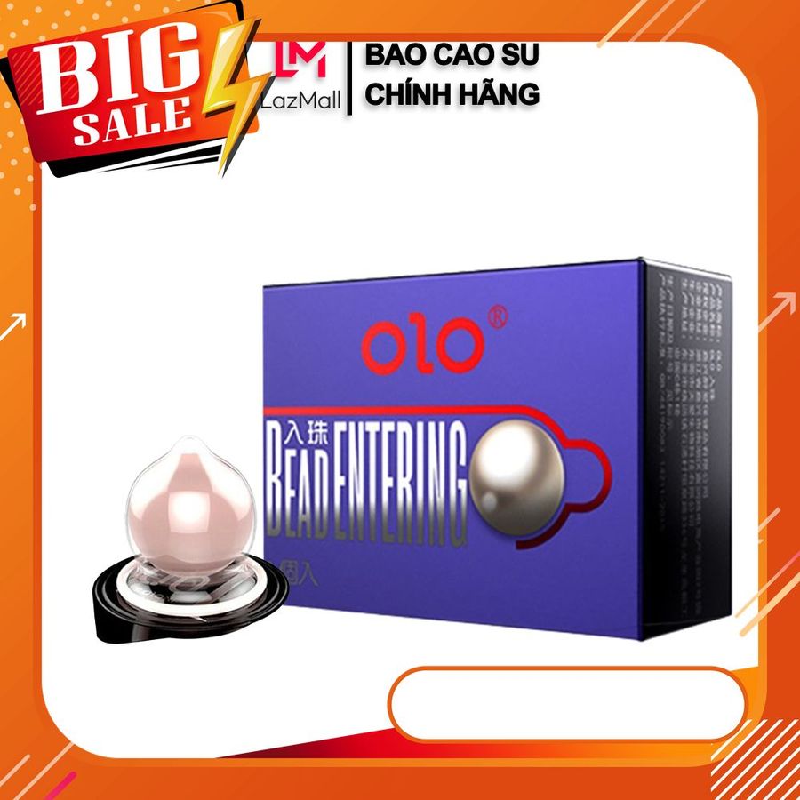 Bao cao su bi Olo 001 bi lớn Bead Entering, siêu mỏng chống xuất tinh sớm kéo dài thời gian-hộp 1 bao 1 bi-olo