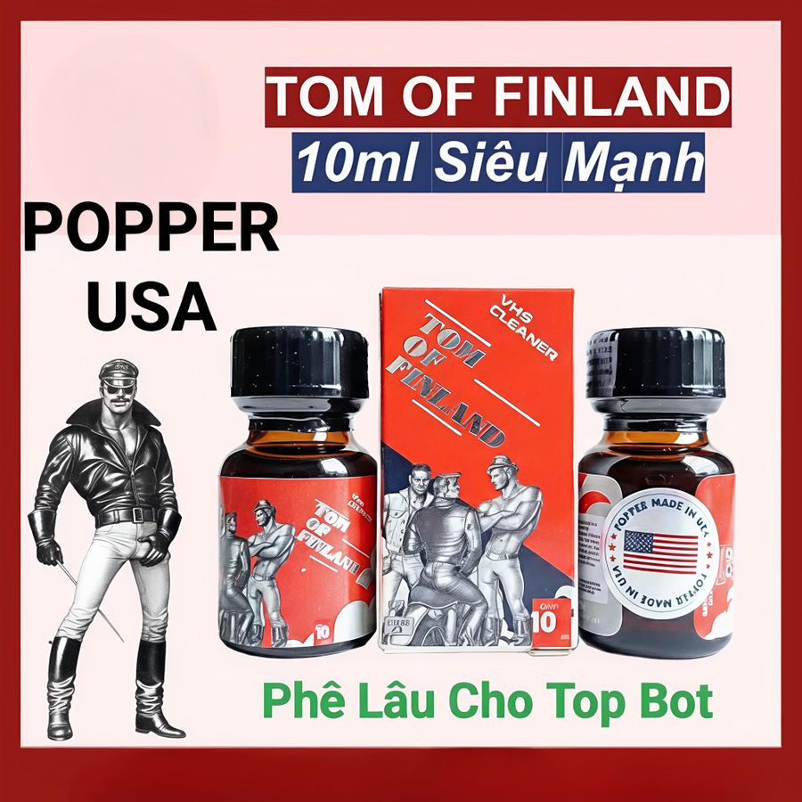 Popper 10ml Usa, cho top bot, mẫu dùng chung, che tên sản phẩm 