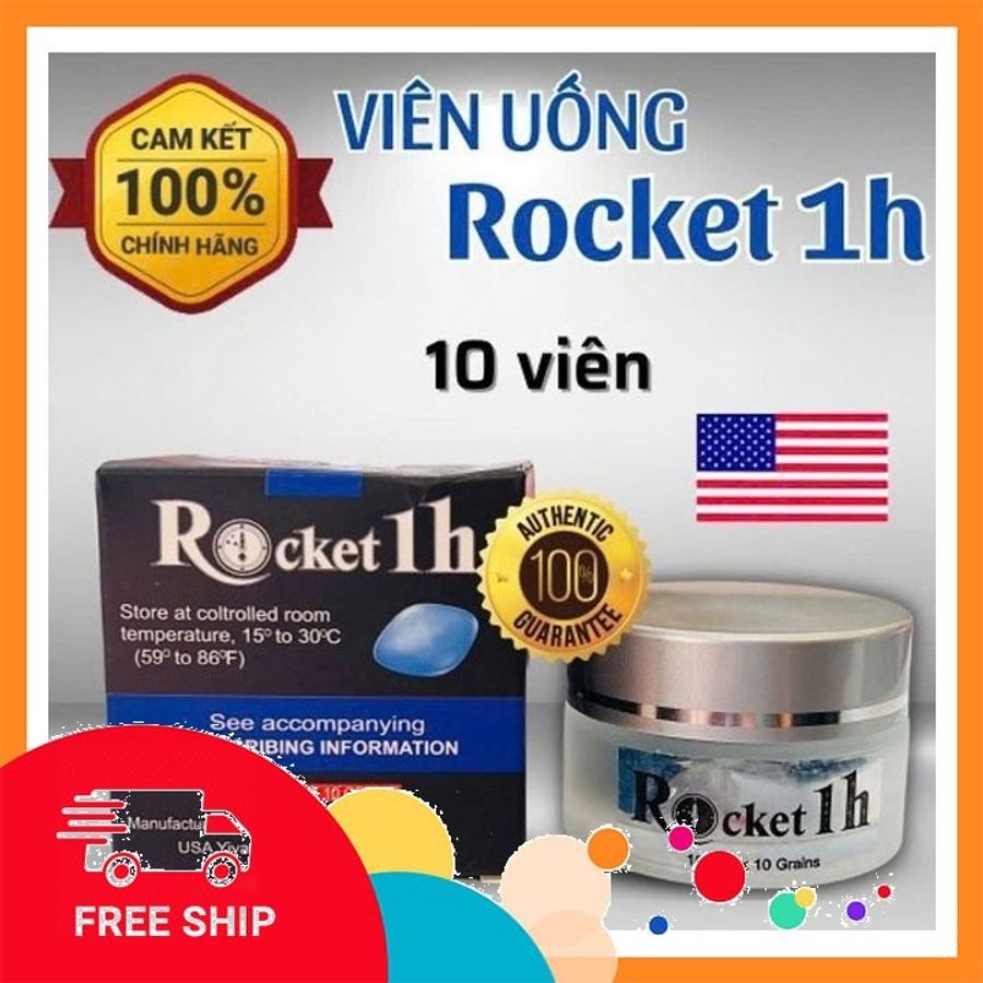 (Che Tên Khi Giao) Viên uống rocket 1h, giúp hỗ trợ sinh lý cho nam giới, che tên Hộp Trắng Kín