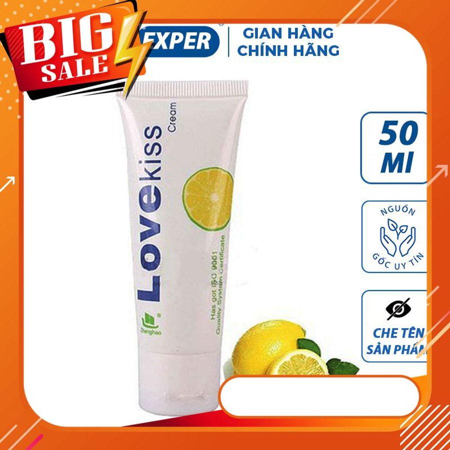 ɡel bôi trơn Love Kiss hương chanh 50 ml, ɡel bôi trơn tăng khoái cảm