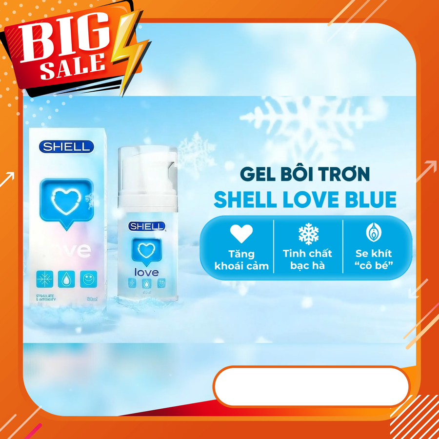 ɡel Bôi Trơn Tăng Khoái Cảm Nữ Shell Love Blue Mát Lạnh, Cấp Ẩm Mềm Mượt - Chai 50ml