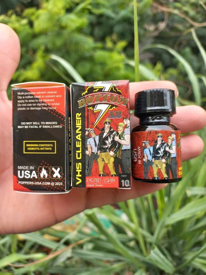 Chai hít Popper 10ml USA CHO Bot, Giúp Giảm Đau, Sướng Lâu Hơn, Che Tên