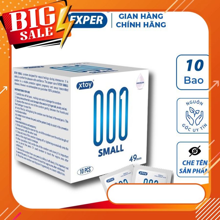 Bao cao su 49mm Xtoy Small, bcs 49mm size nhỏ siêu mỏng kéo dài thời gian quan hệ 797646