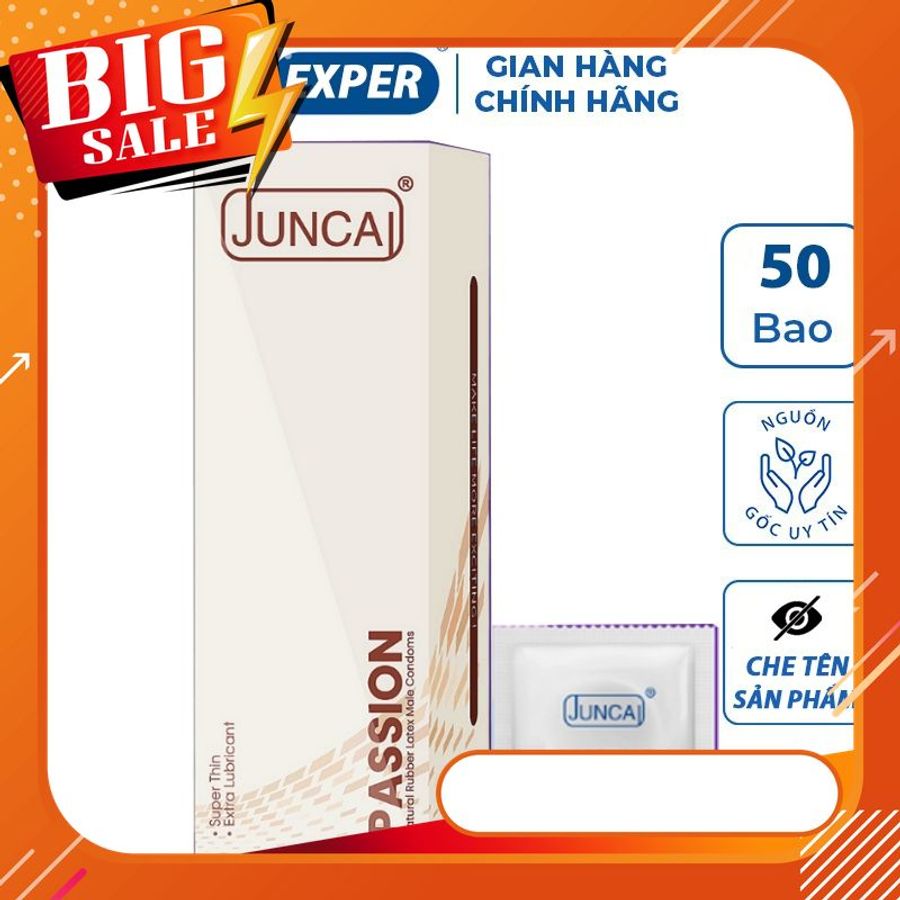 Bao cao su JUNCAI HA Ultrathin hộp 50 cái, bao cao su gia đình, khách sạn siêu mỏng nhiều ɡel kéo dài quan hệ 797648