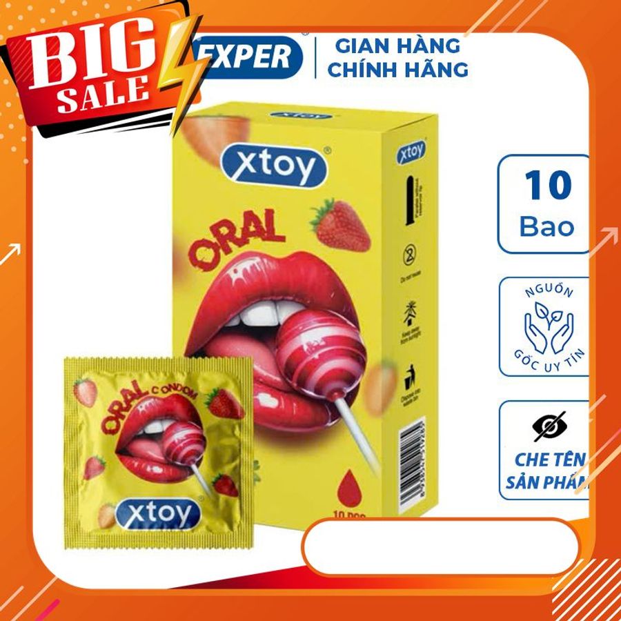 Bao cao su miệng Xtoy Oral Sex hương dâu, bcs quan hệ bằng miệng an toàn siêu mỏng 797658