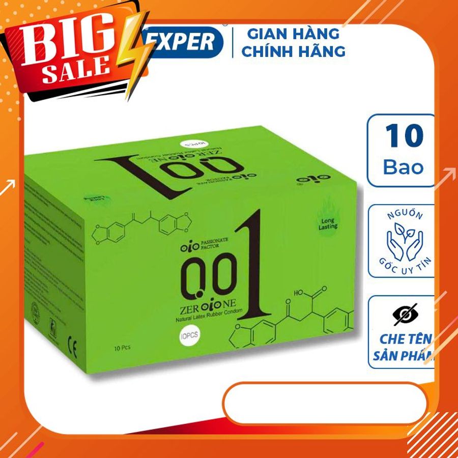 Bao cao su gai oio Xanh Lá hộp 10 cái, bcs có gai siêu mỏng kéo dài thời gian quan hệ 797663