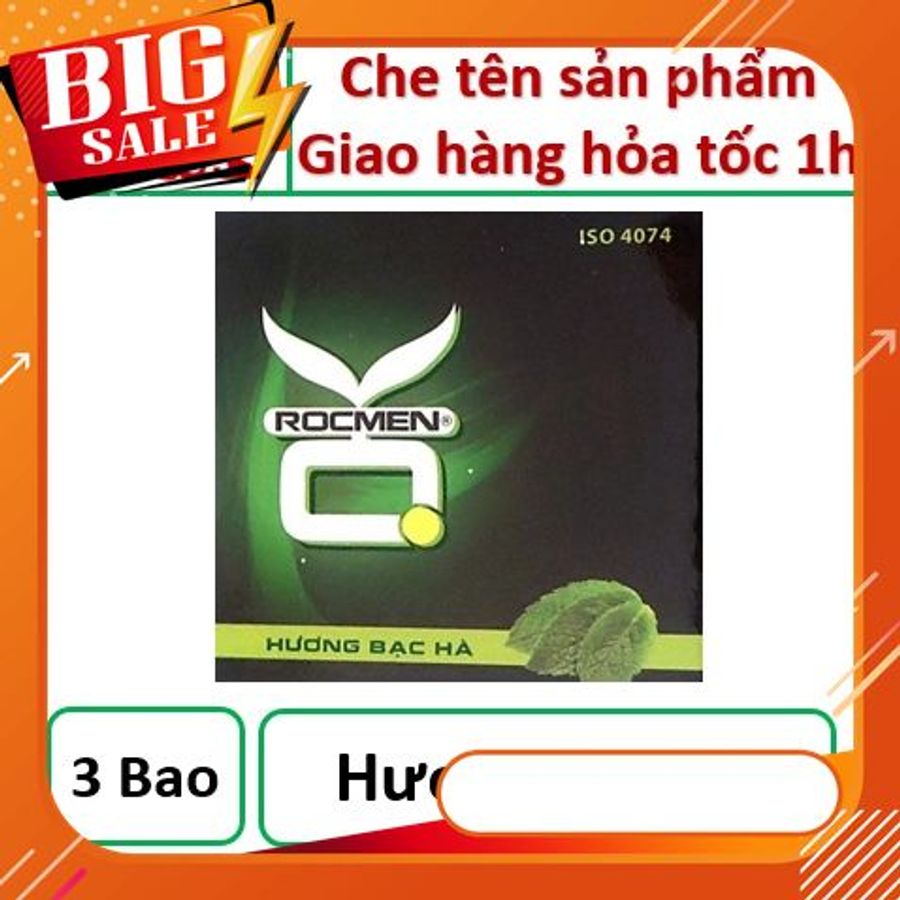 Bao cao su OK ROCMEN HƯƠNG BẠC HÀ - hộp 3 cái 797743