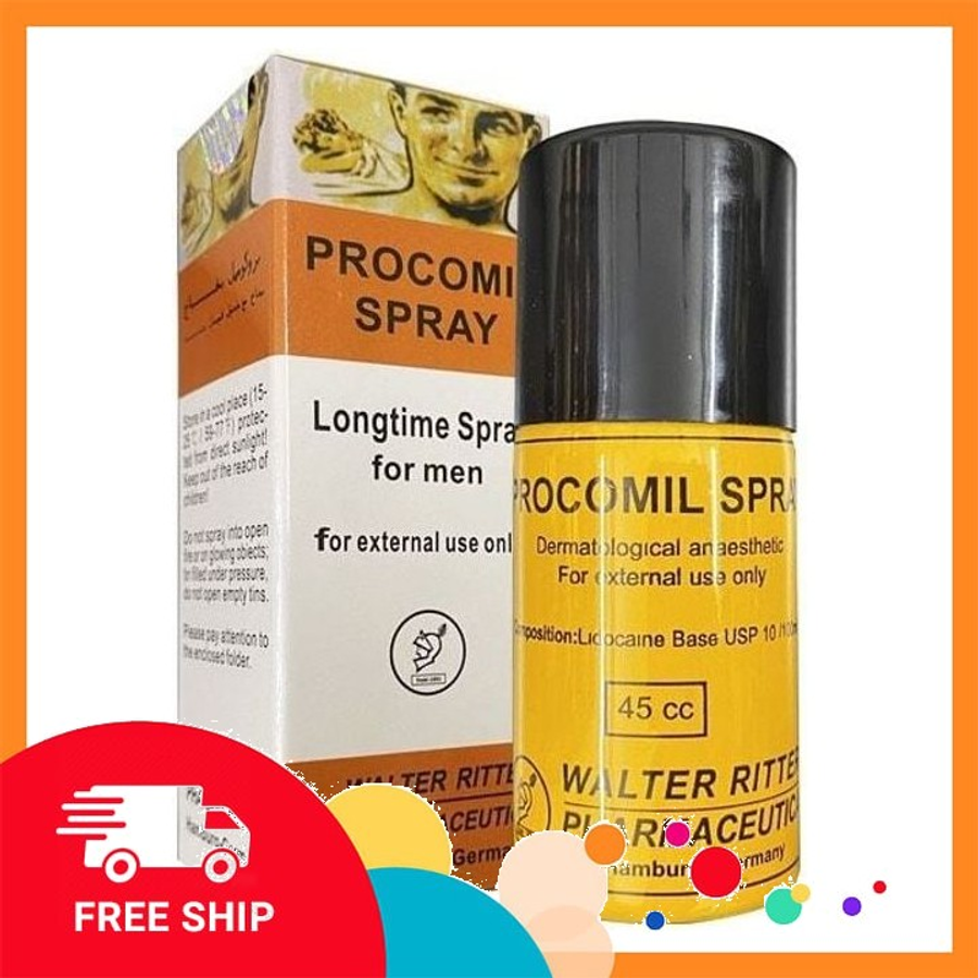 (Che Tên Khi Giao) Chai Xịt Procomil Spray 45ml – Giải Pháp Kéo Dài Thời Gian Quan Hệ Chuẩn Đức (Mua 1 chai dùng cả năm) - Hàng Mới Về