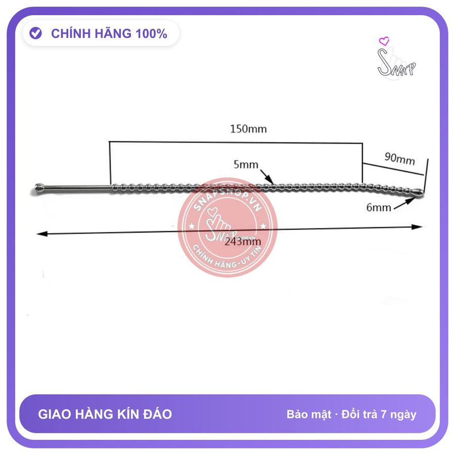 (Che Tên) Thanh Sounding Inox Chuỗi Hạt - Snapshop