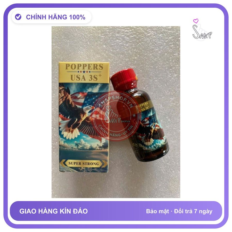 (Che Tên) Chai hít hỗ trợ popper 30ml, công dụng tức thì, cực mạnh, che tên Giao Nhanh Toàn Quốc