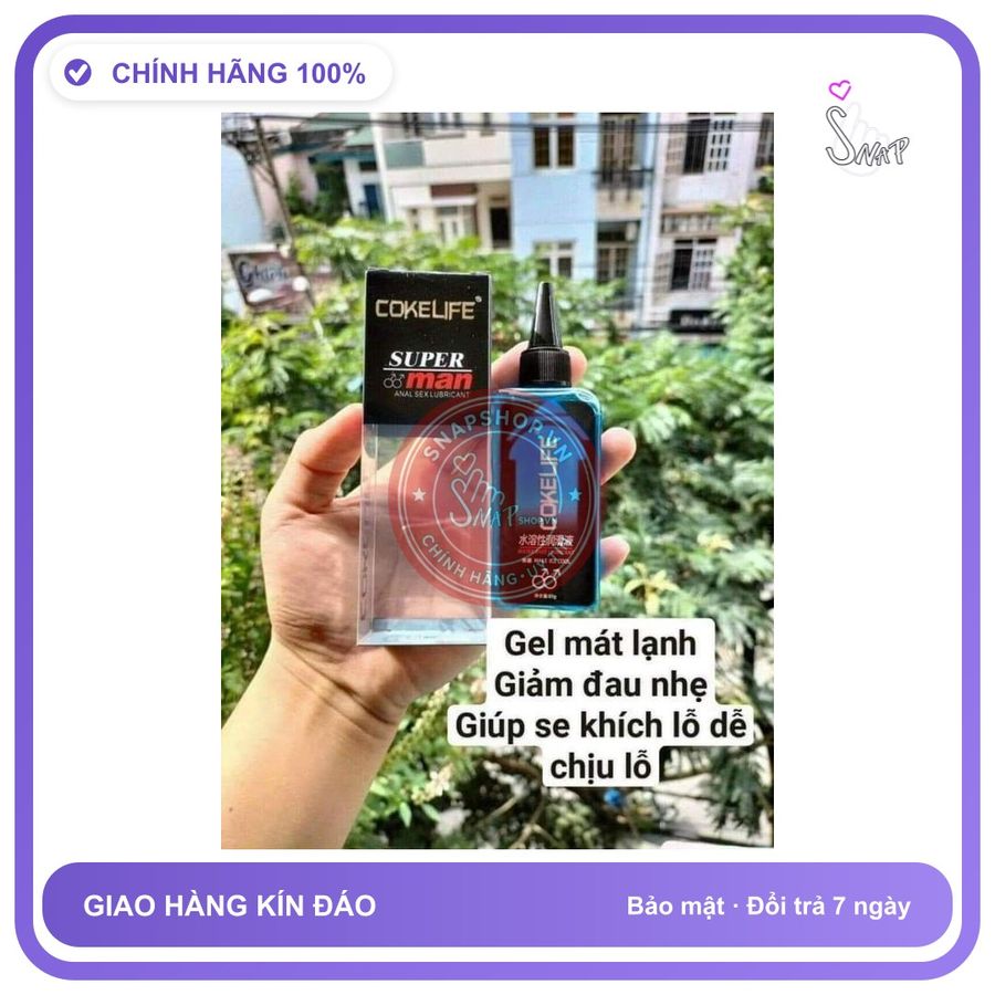 (Che Tên) Gel bôi trơn, mát lạnh, gây tê dương vật, hỗ trợ lâu ra, giúp quan hệ cực sướng, che tên Bảo Mật Tuyệt Đối