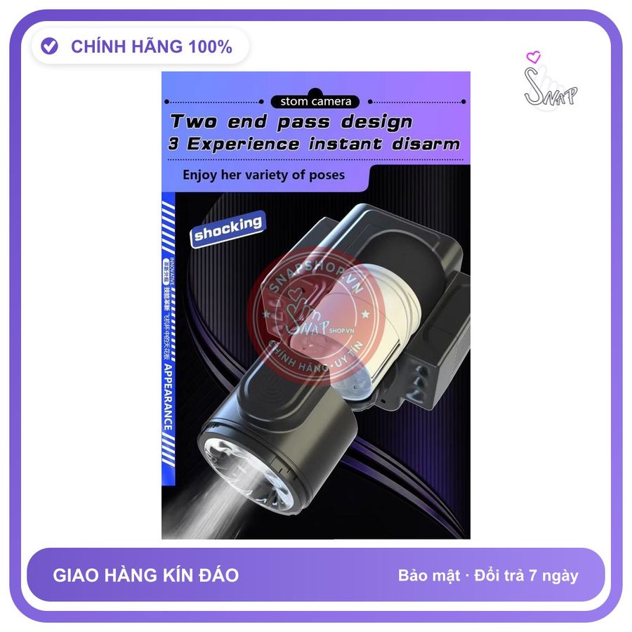 (Che Tên) Âm Đạo Giả Ngụy Trang Máy Ảnh Thụt Ngoáy Có Thể Tháo Rời Hộp Trắng Kín