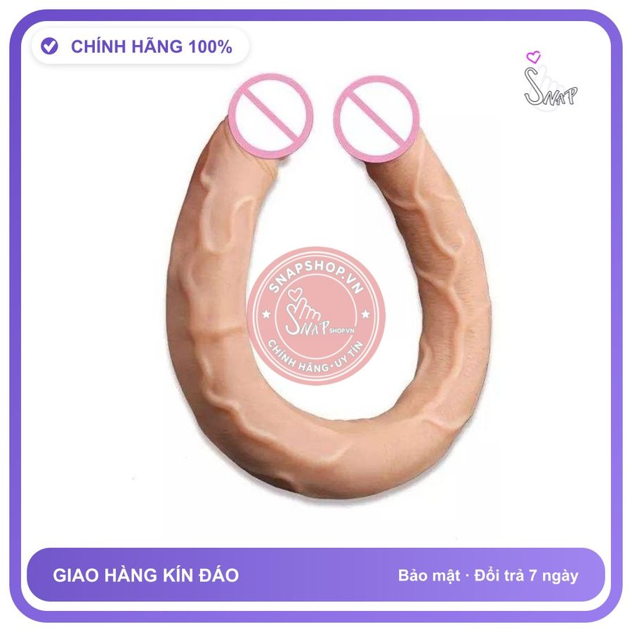 (Che Tên) Dương Vật Giả 2 Đầu Mềm Dẻo Chân Thật Chuẩn Auth