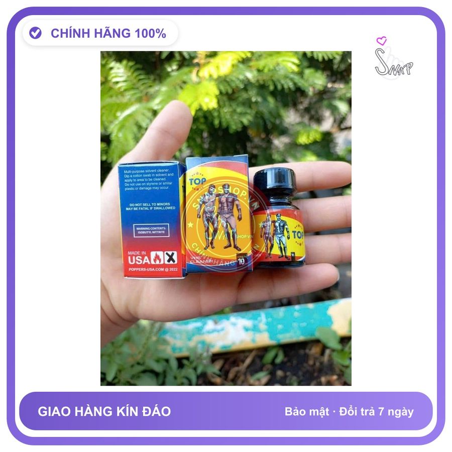 (Che Tên) Popper 10ml USA, Cho Top, Giúp Tăng Cường Sinh Lý, Hỗ Trợ lâu ra, kéo dài thời gian, che tên - Snapshop