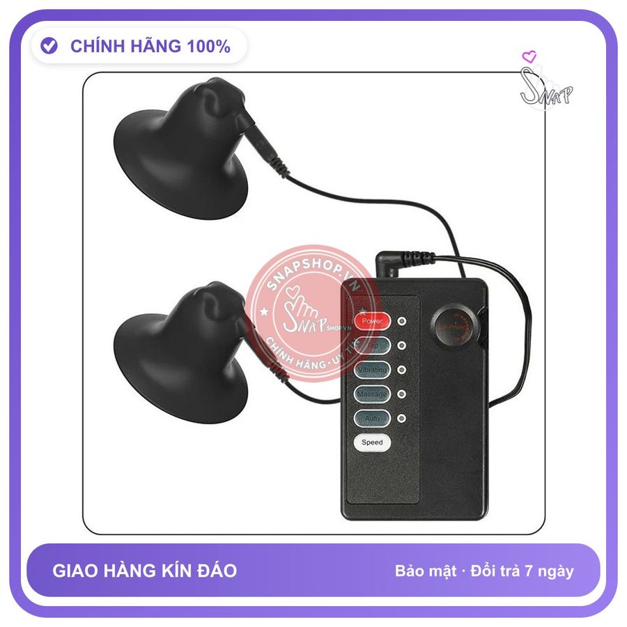 (Che Tên) Dụng Cụ Kích Thích Hút Vú Kích Điện Cao Su Cao Cấp Bảo Đảm