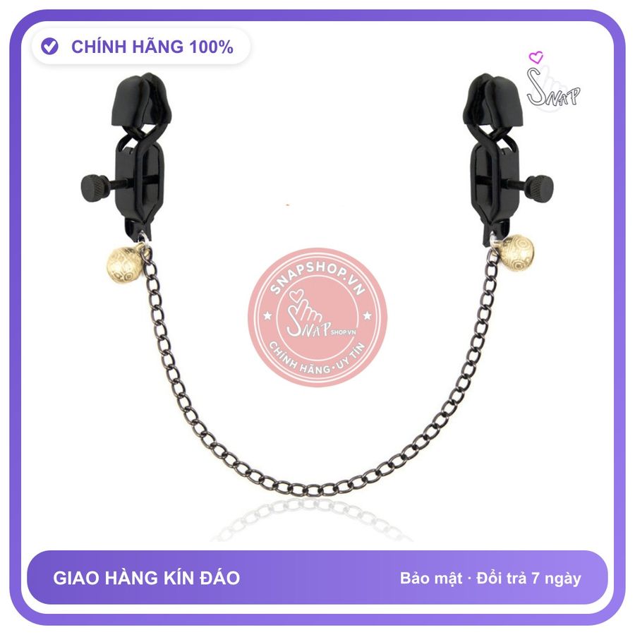 (Che Tên) Kẹp Đầu Vú Inox Có Chuông Điều Chỉnh Mức Độ Kẹp - Snapshop