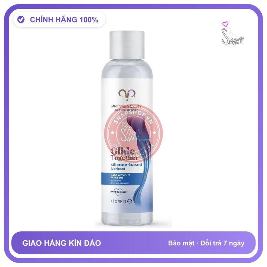(Che Tên) Gel Bôi Trơn Gốc Silicon Cao Cấp Của Mỹ Promescent Glide Together Hộp Trắng Kín