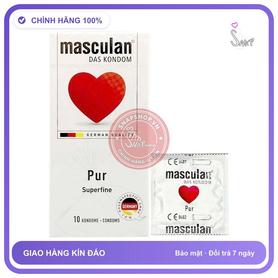 (Che Tên) Bao Cao Su Masculan Pur Chính Hãng – Siêu Mỏng, Có Mùi Thơm Giao Nhanh Toàn Quốc