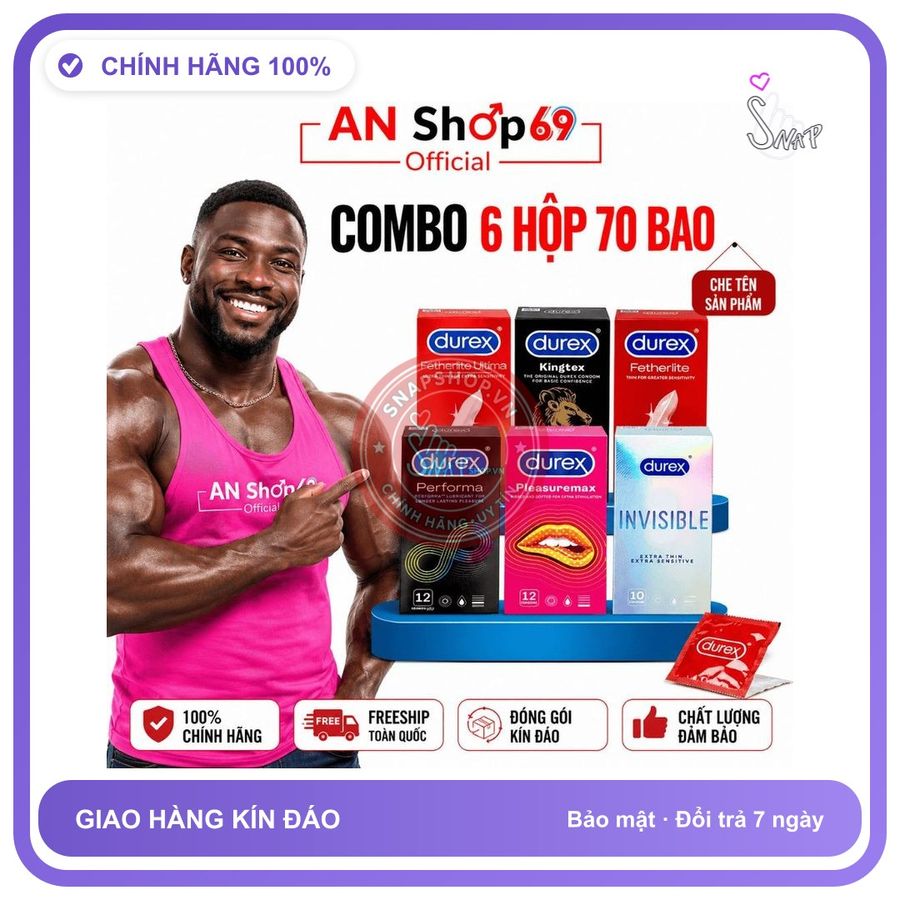 (Che Tên) Combo 6 Hộp Bao Cao Su Durex Hàng Chính Hãng Trợ Giá Cực Sốc 773189 - Hàng Mới Về