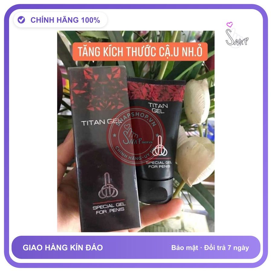 (Che Tên) Gel bôi tăng kích thước dương vật,Gel Titan Đỏ Chính Hãng Giúp Tăng Kích Thước Dương Vật Cho Nam– kéo dài thời gian quan hệ Hộp Trắng Kín