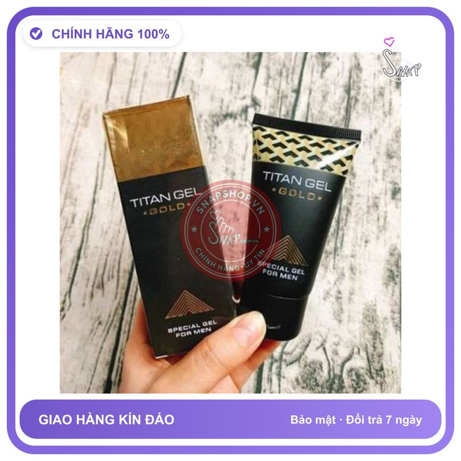 (Che Tên) Gel bôi tăng kích thước dương vật Titan Gold – kéo dài thời gian quan hệ –lọ 50ml Bảo Mật Tuyệt Đối