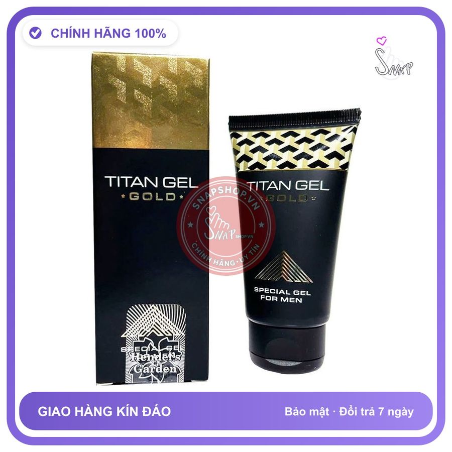 (Che Tên) Gel Cường Dương Cho Nam Titan Gold 50ml - Nhập Khẩu Nga Hộp Trắng Kín